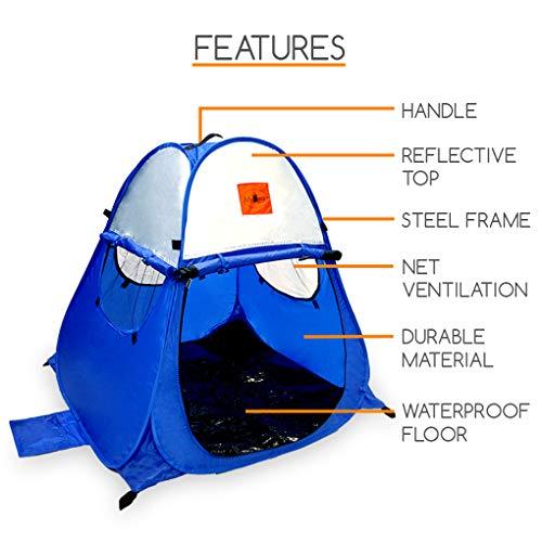 Pop Up Dog Tent Outdoor Camping Large Doggy UV Sun Shelter for Shade and Weather Protection - Perfect for Yard， Beach and Outdoors!