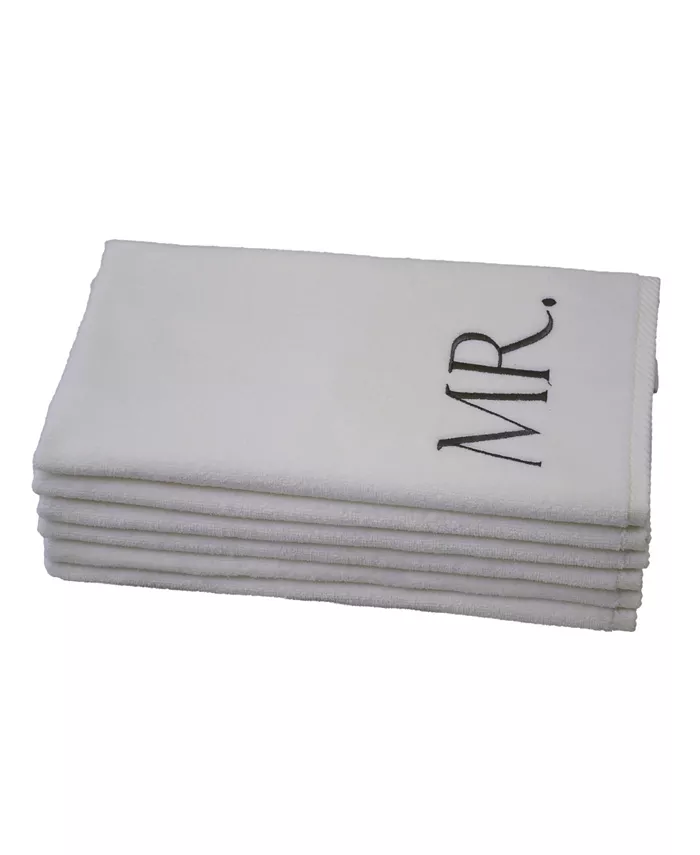 TALESMA Monogram Mr. Mrs. 6-Pc. Turkish Cotton Hand Towel Set