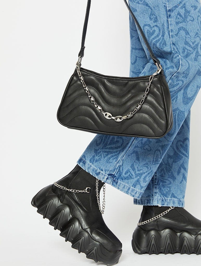 Elysian Noir Chain Shoulder Bag