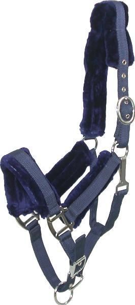 Gatsby Nylon Halter/Removable Fleece Cob Navy
