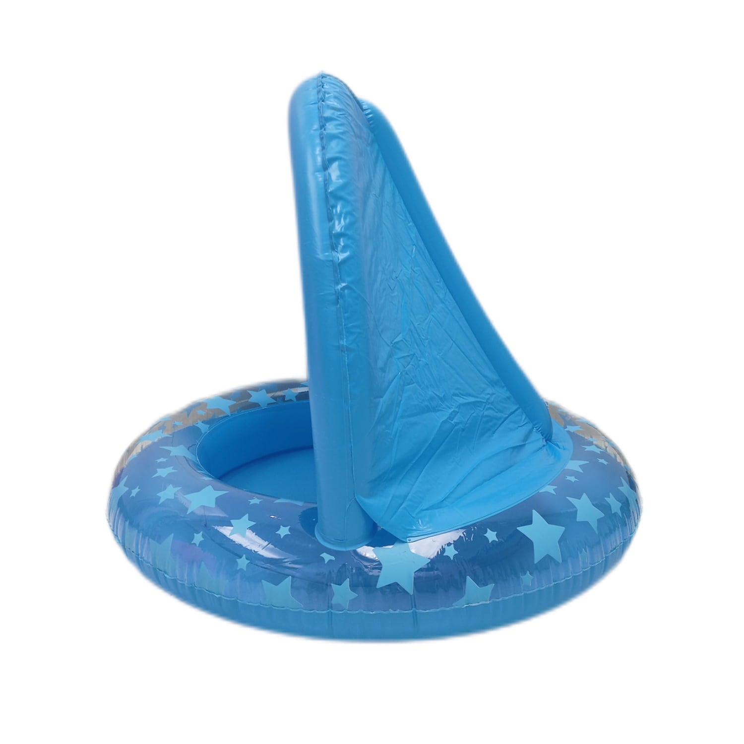 Water Stars 3.5ft Childrens Shaded Pool - Blue Stars - with UV Protective Shade - Perfect wading pool for toddlers