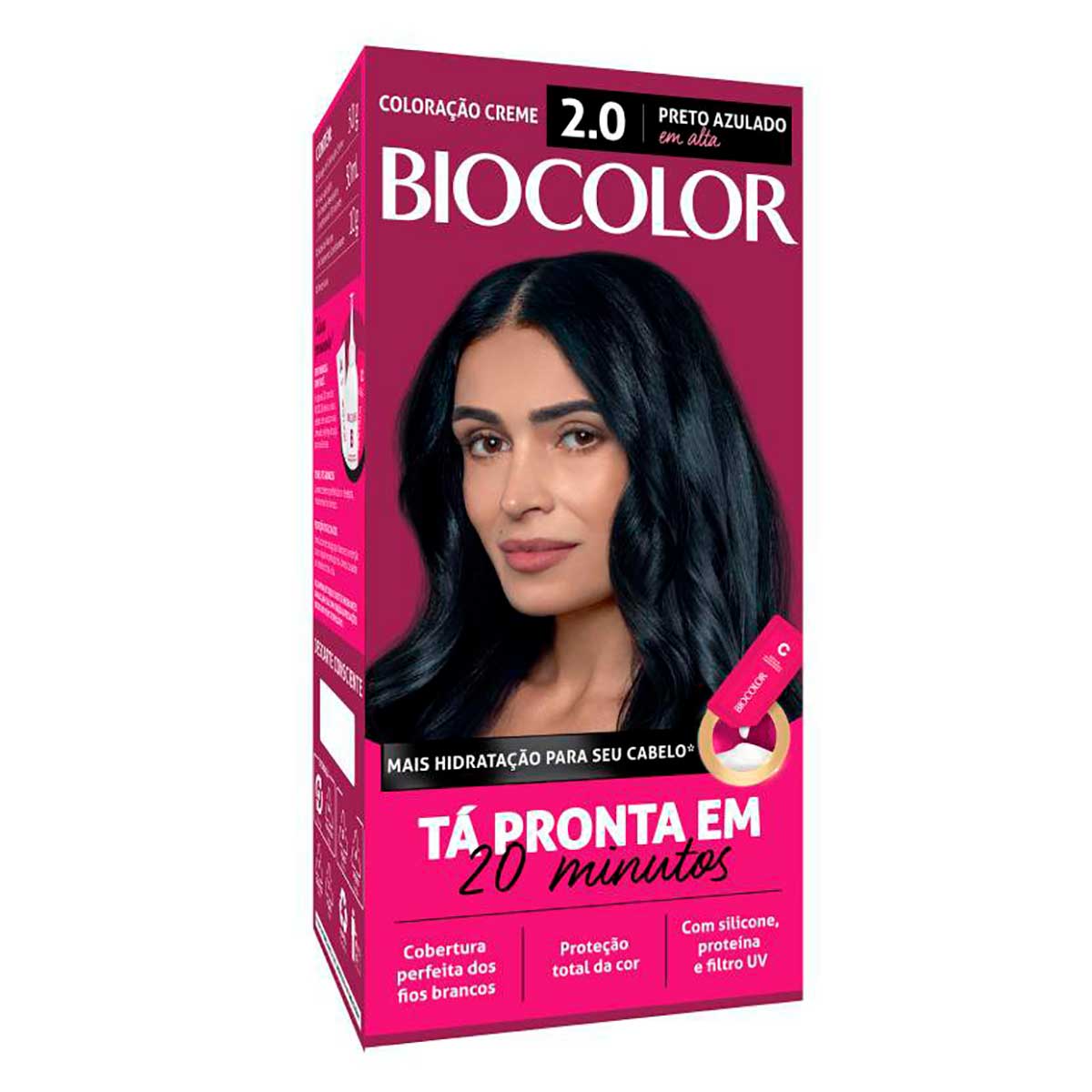 Tinta de Cabelo Biocolor Mini Kit Preto Azulado Incrivel 2.0