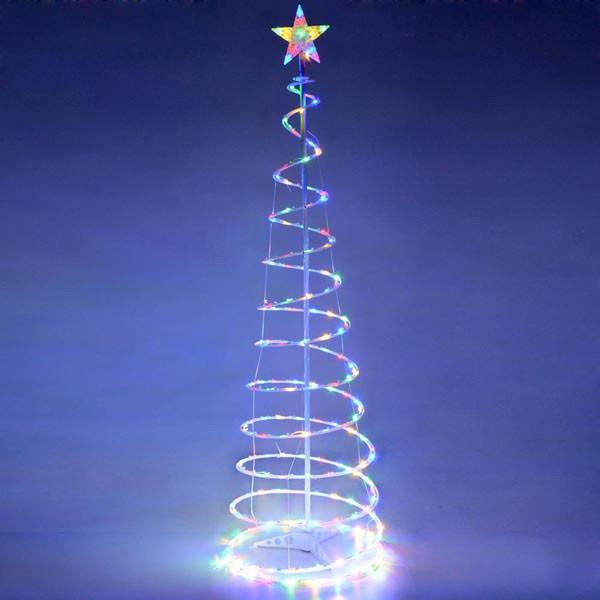 Yescom 6' Lighted Spiral Christmas Tree Xmas Decor Battery Operated