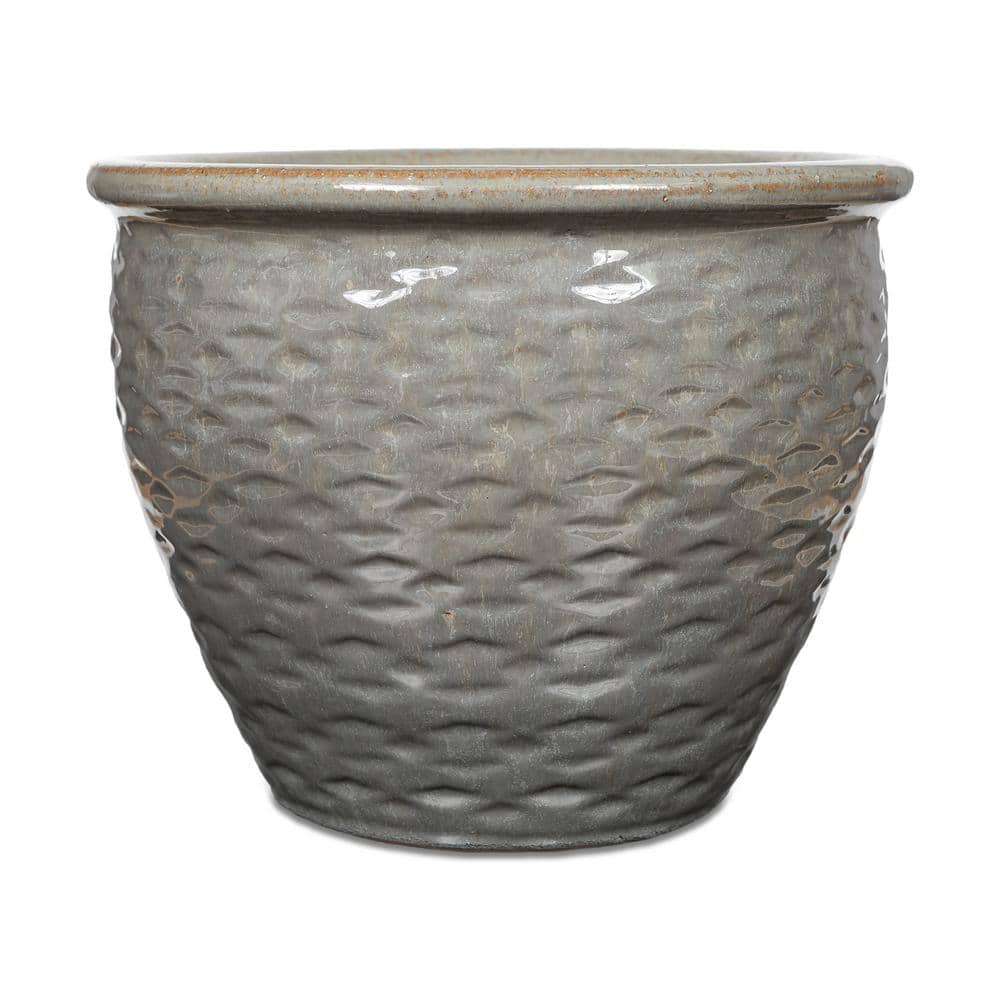 Paddock Home and Garden 11.5 in. Hazy Running Grey Clay Pot 527352