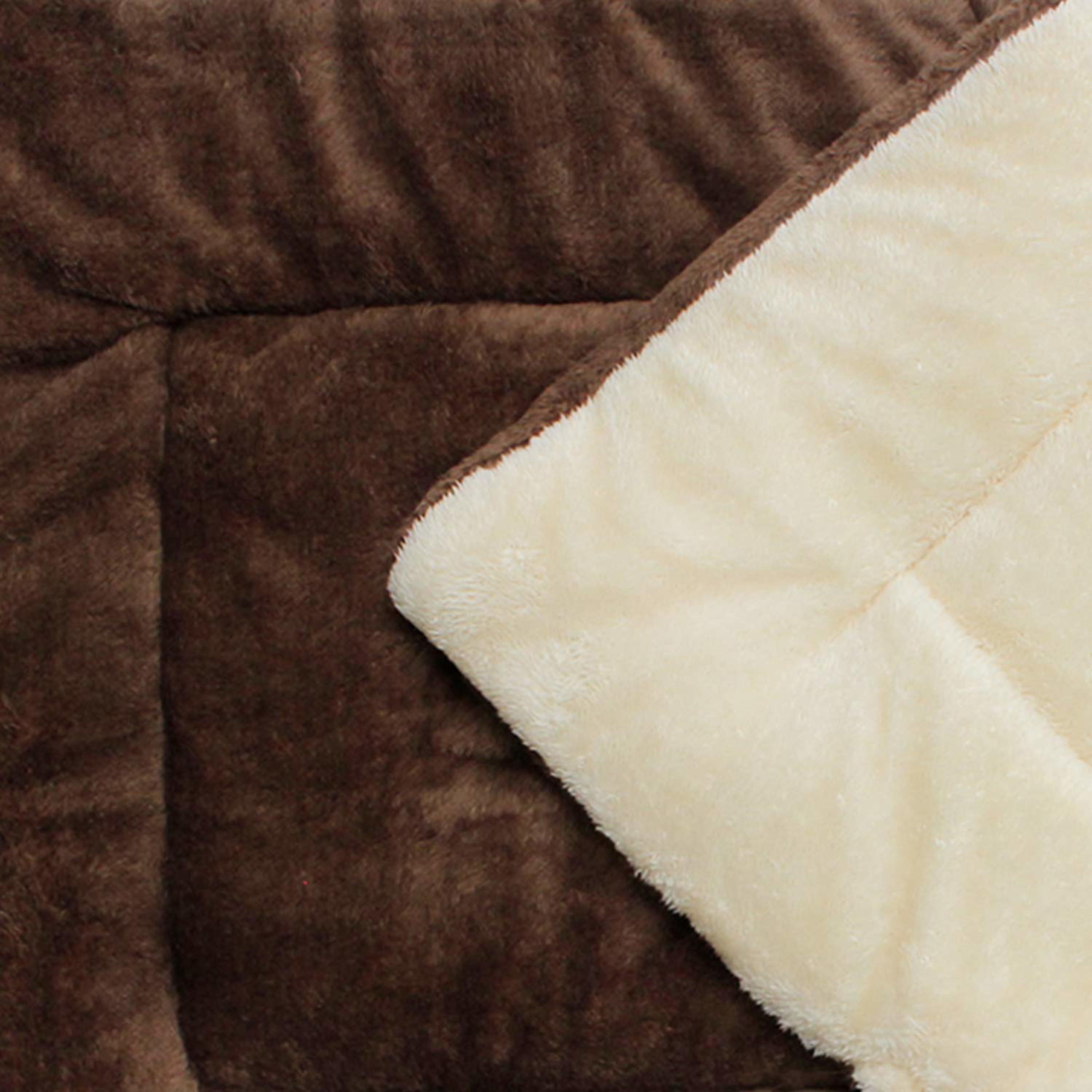 Downtown Pet Supply Dog Crate Mat， Washable Dog Bed， Brown/Oatmeal， XS