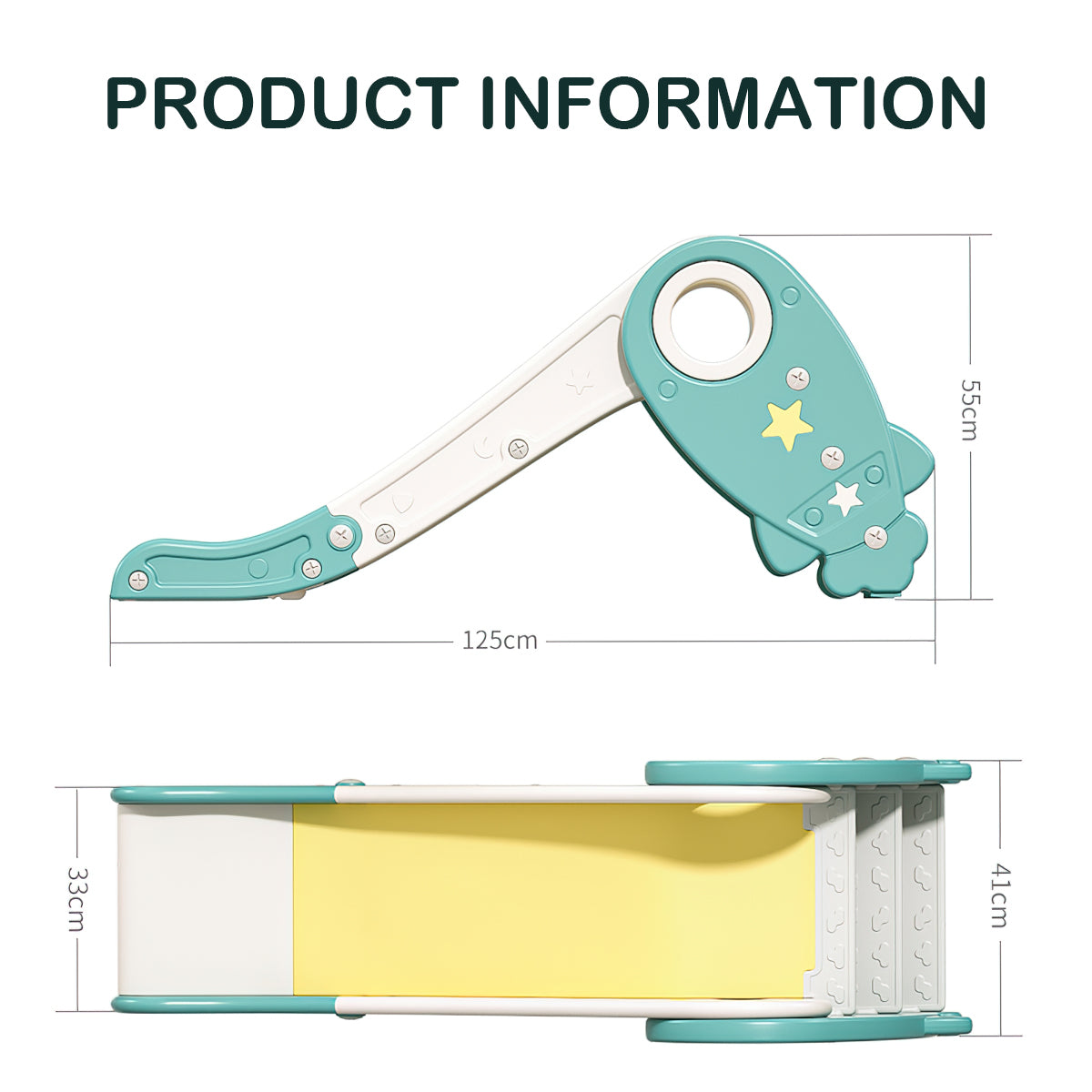 KUIKUI Toddler Slide Climber Set for Indoor Outdoor 3 Steps Freestanding Slide， Suitable Age1-5 Years Old Children Easy Set Up Baby Playset