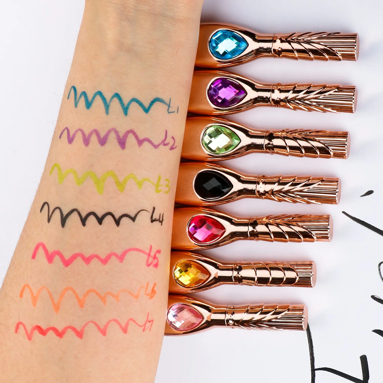 Custom Cosmetics Diamond Unique Tube Color Eyeliner Pencil