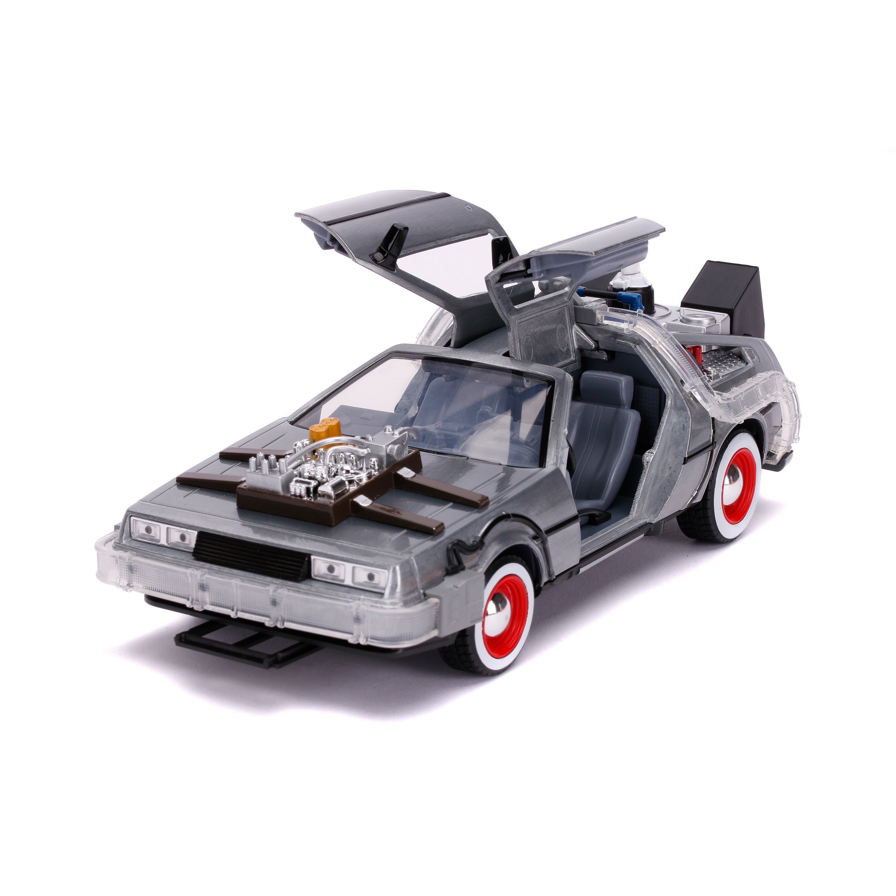 Back To The Future Part III 1:24 Time Machine Die-cast Car Light Up Feature Play Vehicles