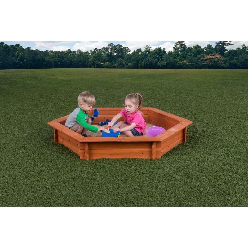 Creative Cedar Designs Hexagon Wooden Sandbox 5' x 4'
