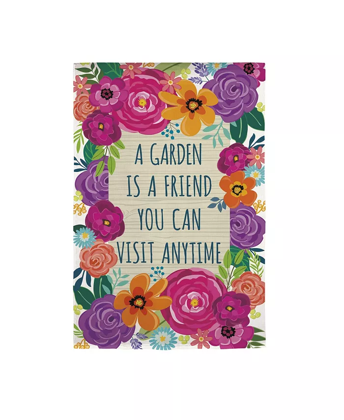 Evergreen A Garden is a Friend Garden Applique Flag 12.5 x 18 Inches Indoor Outdoor Decor