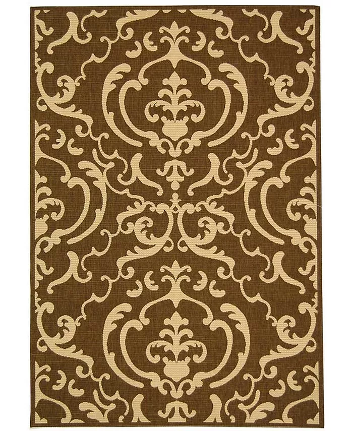Safavieh Courtyard Chocolate and Natural 6'7