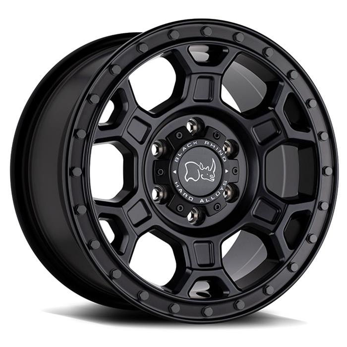 Black Rhino Wheels 1680MHL386130M84 Black Rhino Midhill Matte Black with Gunmetal Bolt Wheels