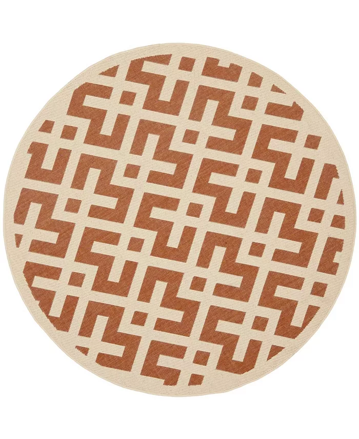 Safavieh Courtyard Terracotta and Bone 5'3