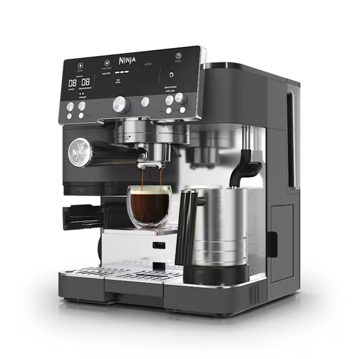Ninja LUXE CAFÉ Premier Series, máquina de expresso, máquina de café a gotas e cerveja rápida a frio, moinho integrado, manuseio assistido, batedor mãos livres, para cappuccinos e lattes, laticínios