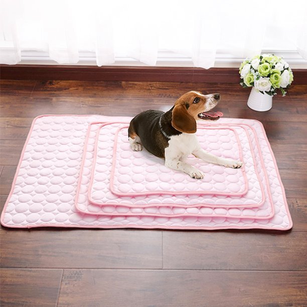 Rush To Sky Dog Cooling Mat， Washable， Pink， 23.6 x 19.7