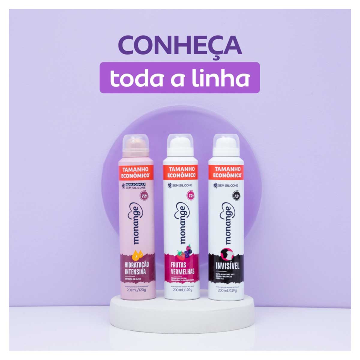 Antitranspirante Aerossol Frutas Vermelhas Monange 200ml Spray Tamanho Economico