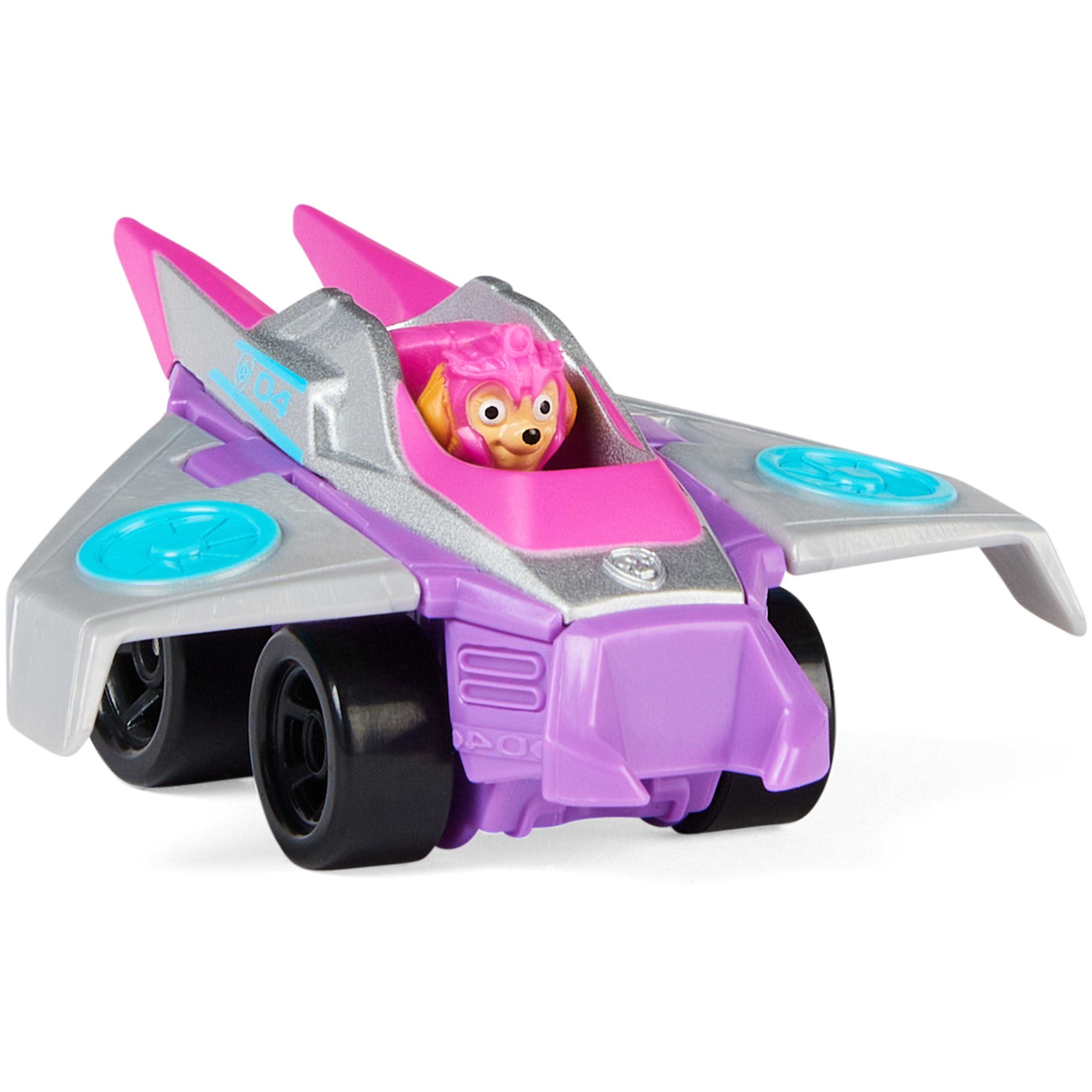 PAW Patrol Aqua Pups， True Metal Skye 1:55 scale Die-Cast Toy Car for Ages 3 and up