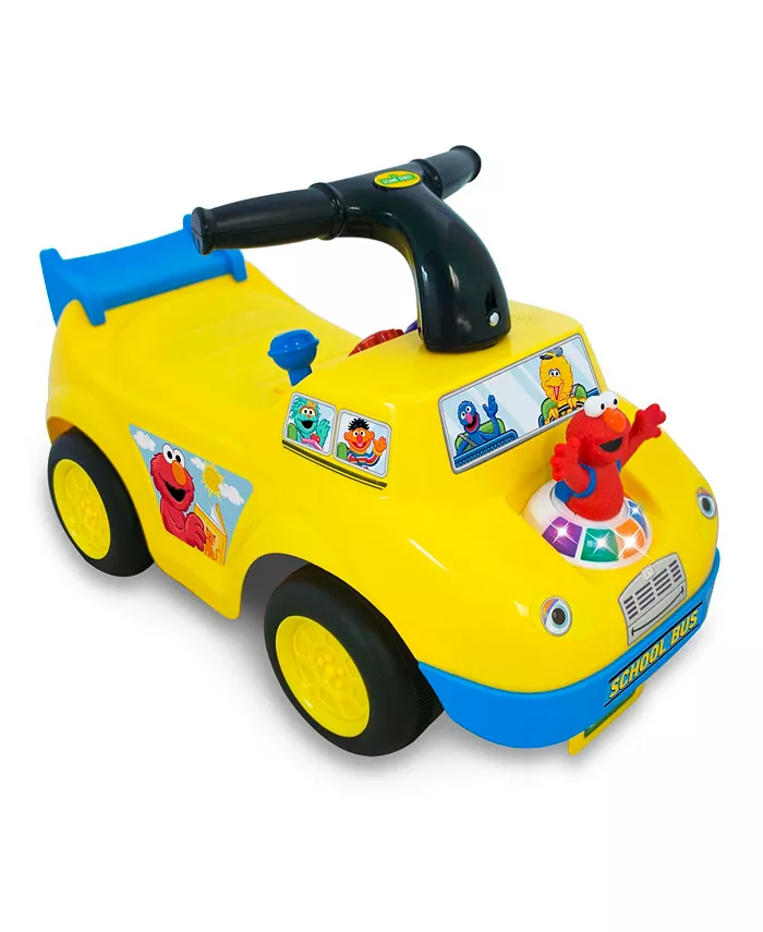 Kiddieland Sesame Street Elmo School Bus Light And Sound Activity Ride On