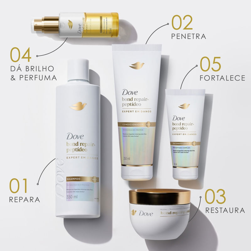 Mascara Capilar Dove 10 em 1 Bond Intense Repair + Peptideo 250g