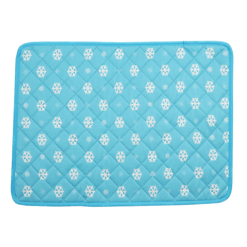 SAYTAY Cooling Mat， Pet Cooling Pad for Dogs Cats Breathable Ice Silk Self Cooling Pet Bed Washable Comfort Pad Blanket Sleep Mat Ideal for Home Travel Car (Snowflake)