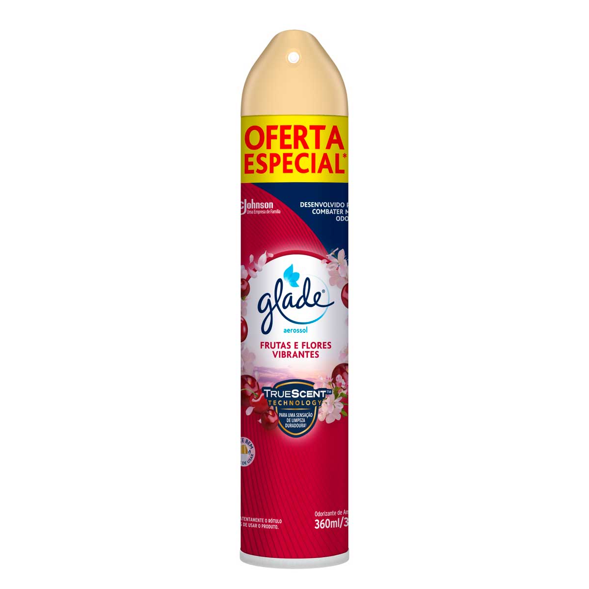 Desodorizador Glade Aerossol Frutas e Flores Vibrantes 360ml Oferta Especial