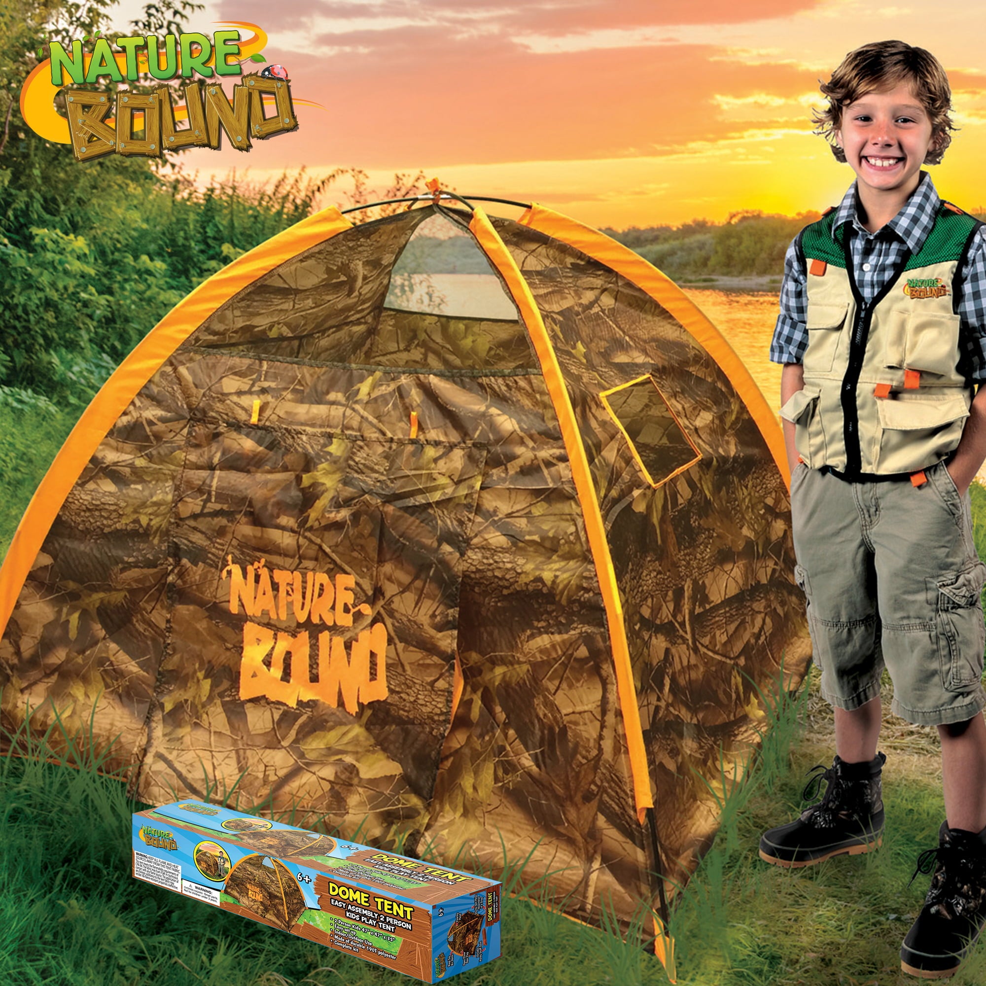 Nature Bound Kids Large 2 Person Camouflage Playhouse Tent - 47 X 47 X 35