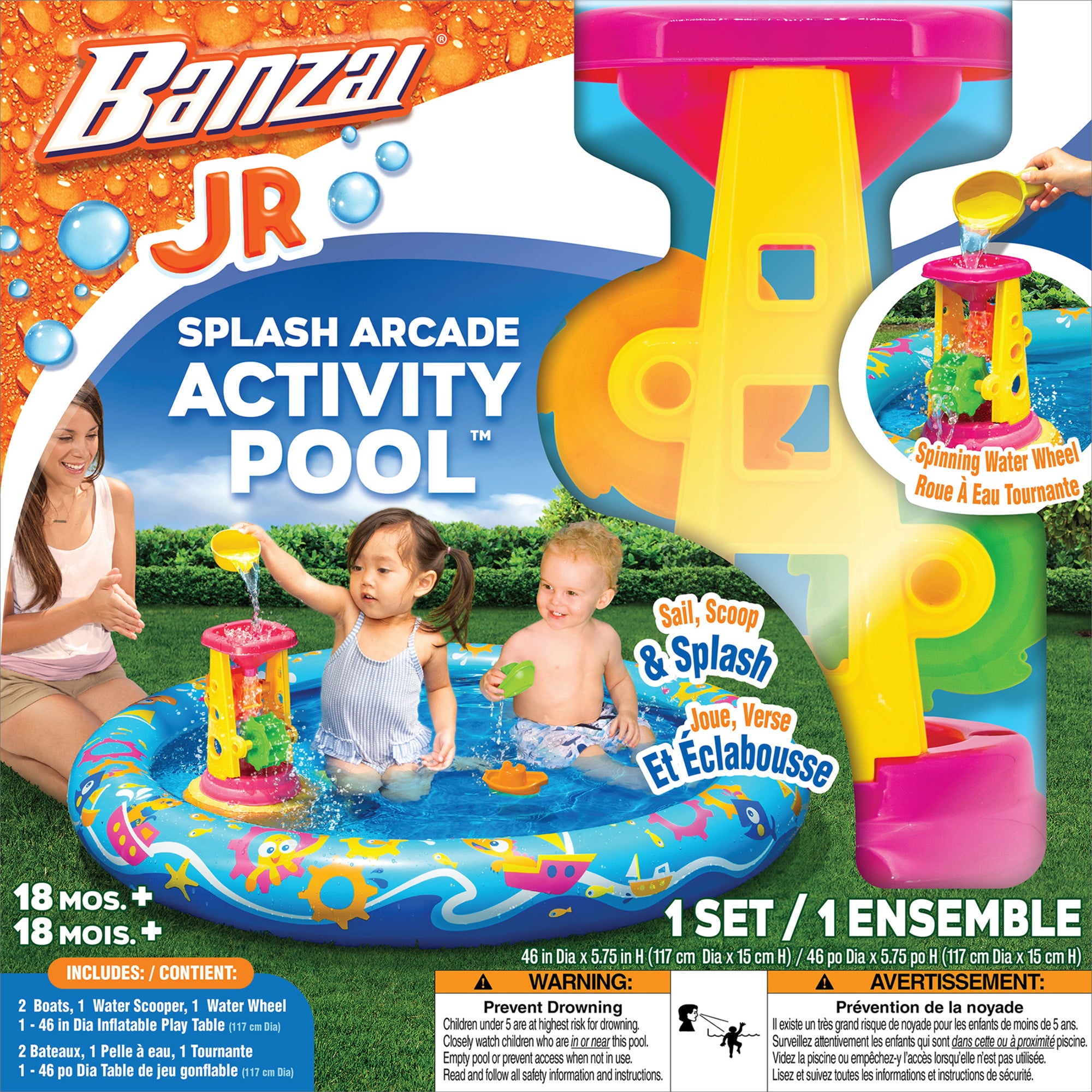 Banzai Jr. Splash Arcade Activity Pool， 18 Months and Up