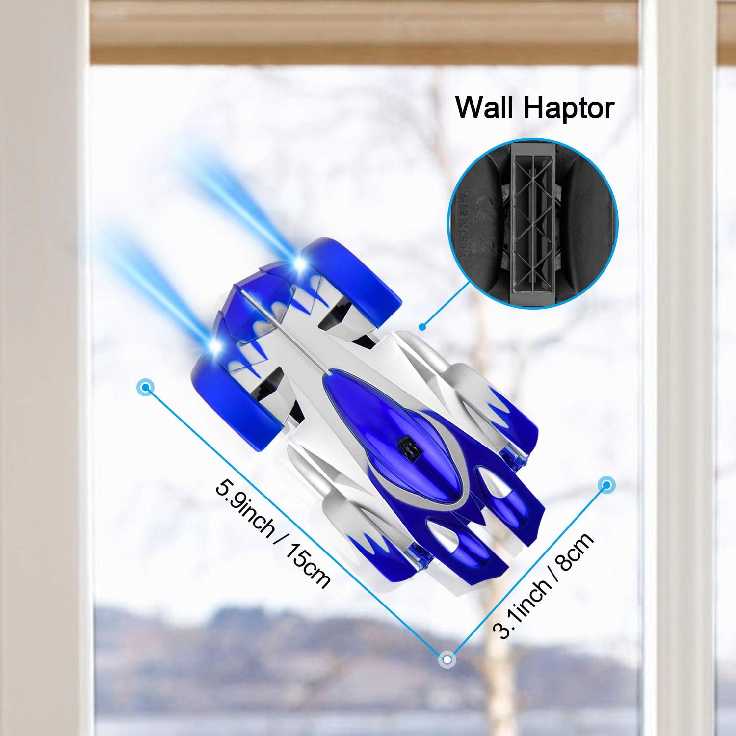 Remote Control Car Stunt Vehicle with Led Lights Kids Toys Gifts for 4 5 6 7 8 9 10 Years Old Boys Blue