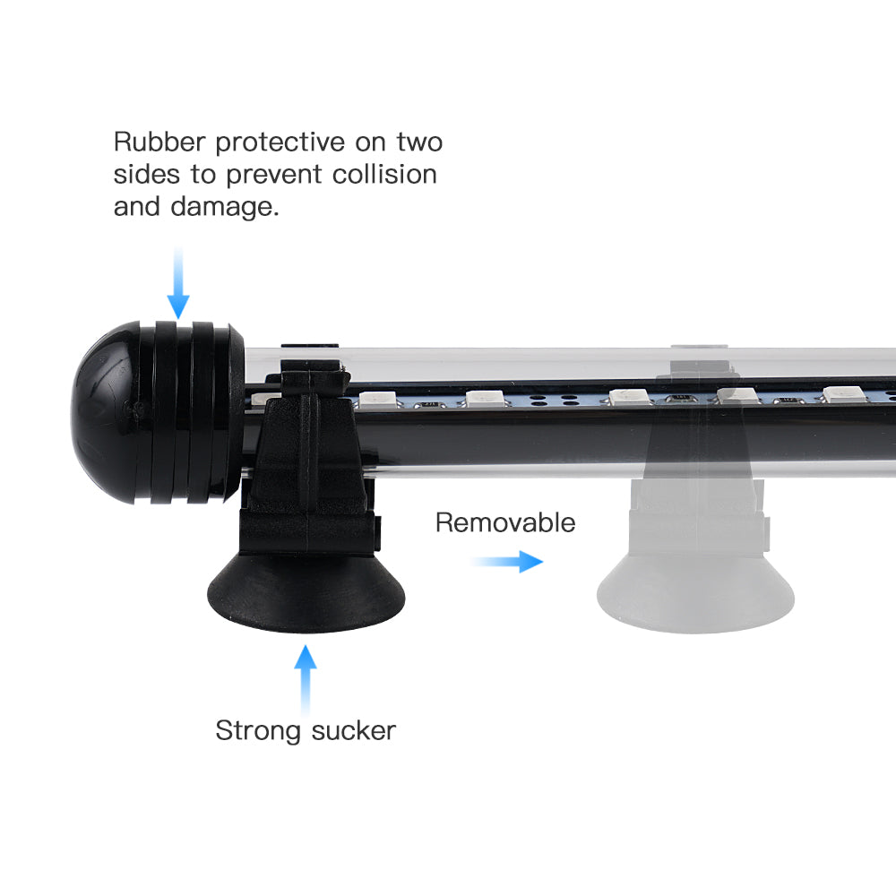 Submersible LED Aquarium Light，Fish Tank Light with Timer Full Spectrum Aqua Plant Lamp，5 Light Modes Dimmable，18-58CM