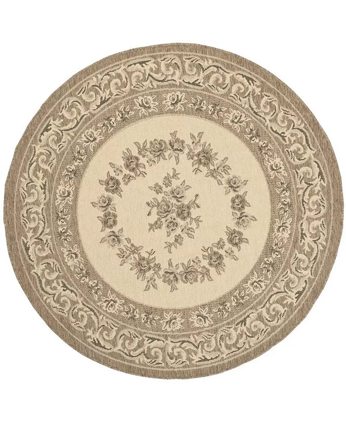 Safavieh Courtyard Creme and Brown 6'7