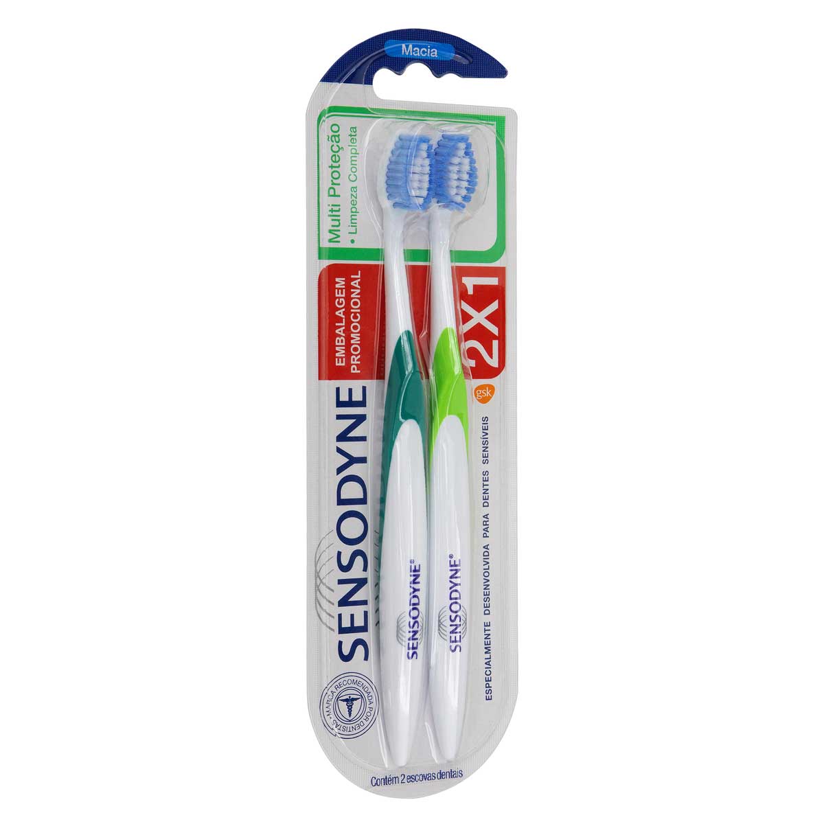 Kit Sensodyne Escova de Dente Multiprotecao para Dentes Sensiveis com 2 Escovas Dentais