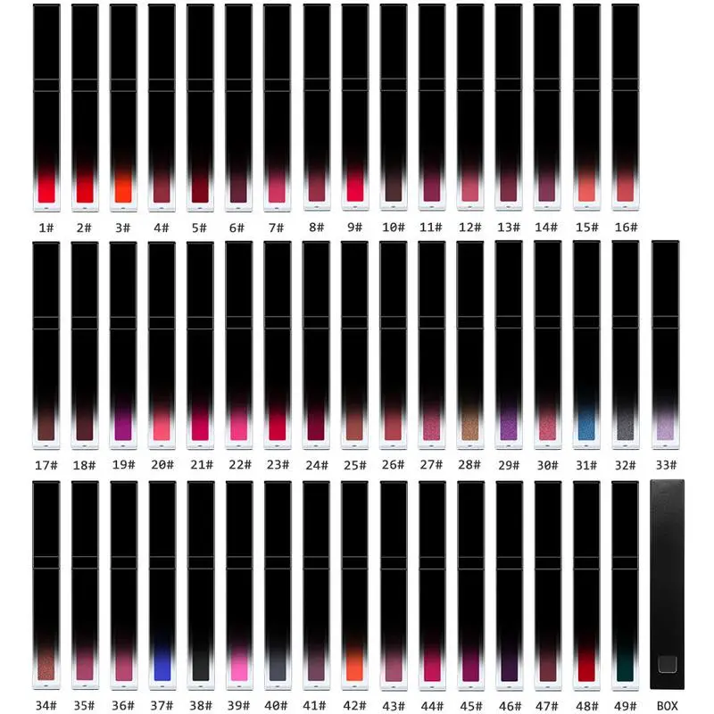 Private Label Liquid Matte Lipstick square Tube Custom Logo Lipstick