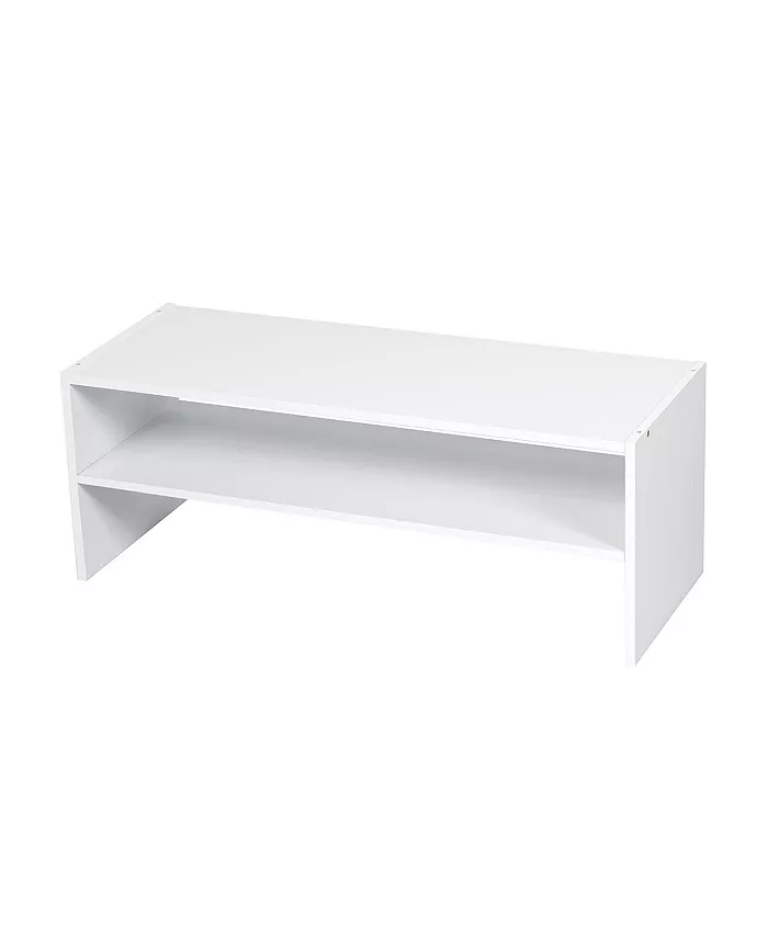 Costway 3 PCS Stackable Shoe Rack 31-Inch Horizontal Organizer 2-tier Storage Shelf