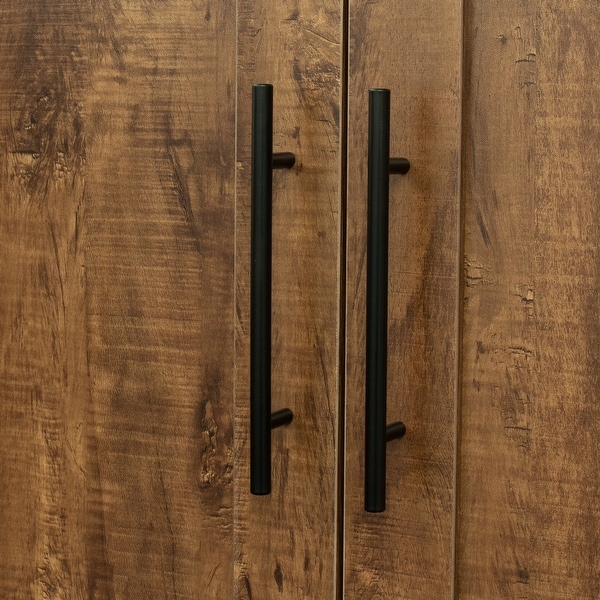 High wardrobe and kitchen cabinet with 2 doors and 3 partitions to separate 4 storage spaces - - 37010634