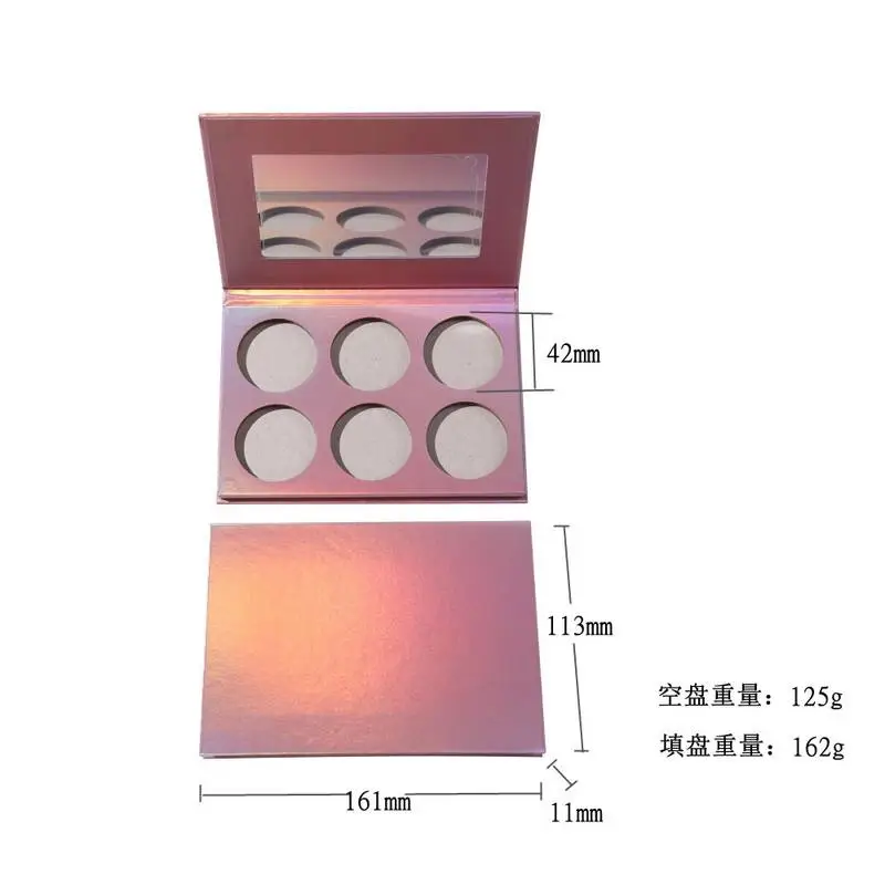 6 Colors Highlighter Contour Blush Palette Private Label Makeup