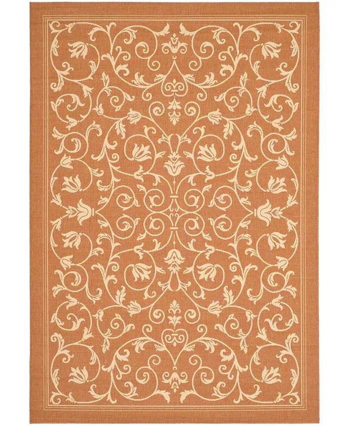 Safavieh Courtyard Terracotta and Natural 2' x 3'7