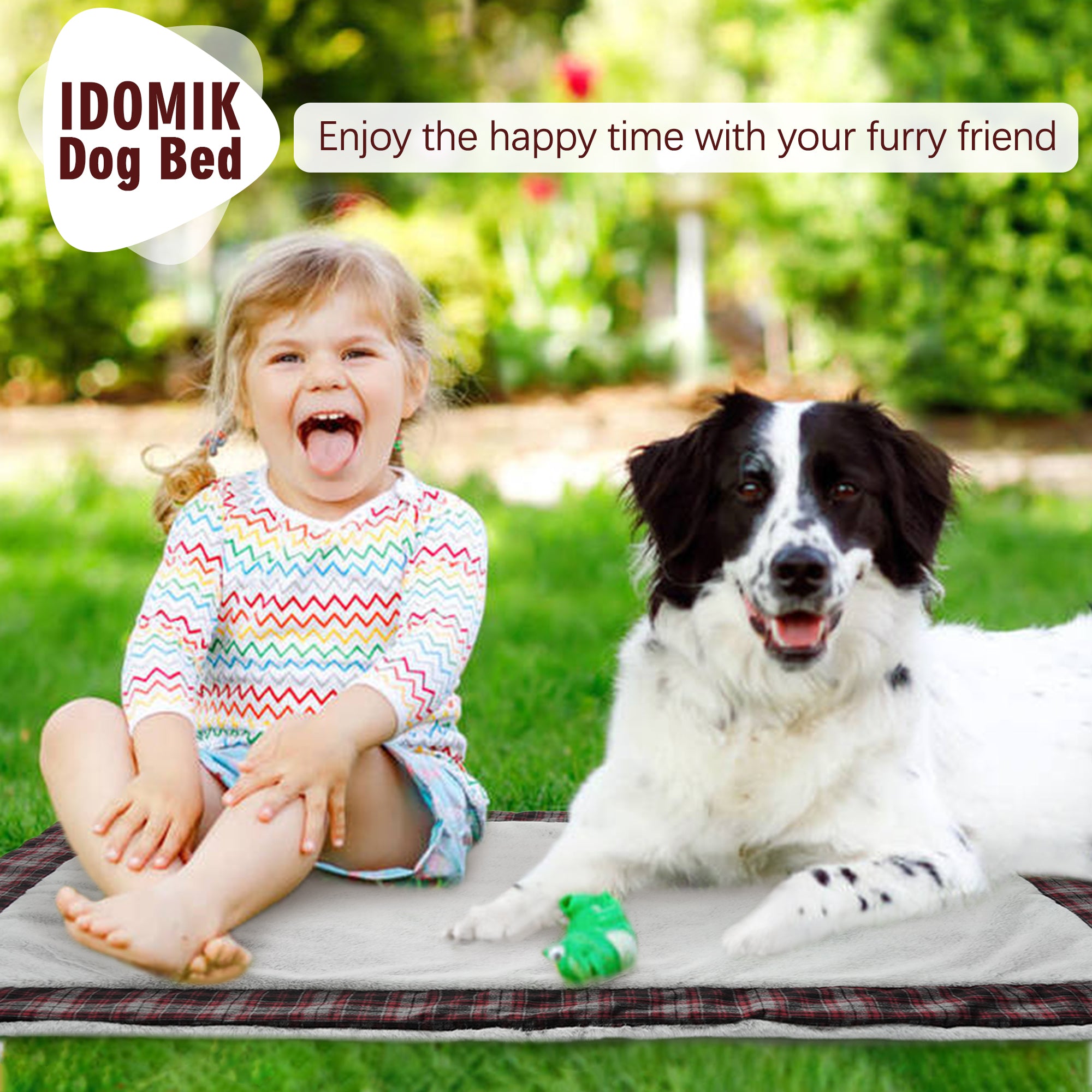 IDOMIK Dog Bed Crate Pad， Dog Beds for Large Dogs， Plush Soft Pet Beds， Washable Dog Crate Bed for Large Dogs and Cats， Warm Dog Kennel Pad