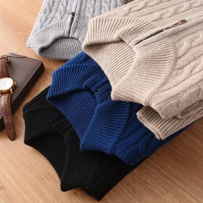 Suéter Heroes™ com Gola Alta e Zíper / Imponência e Conforto em Tricô!