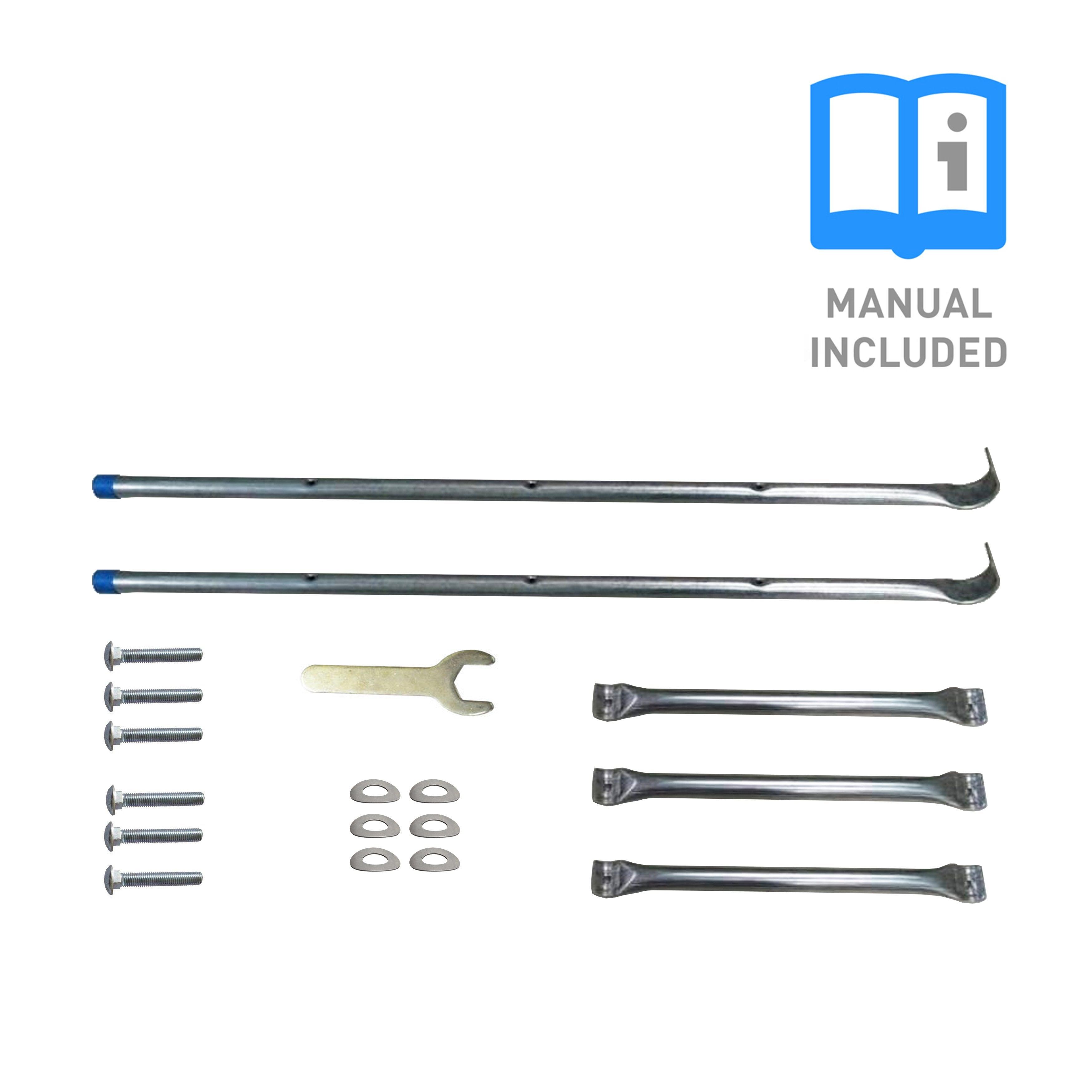 Pure Fun 3 Step Steel Universal Trampoline Ladder， 180lb Weight Limit