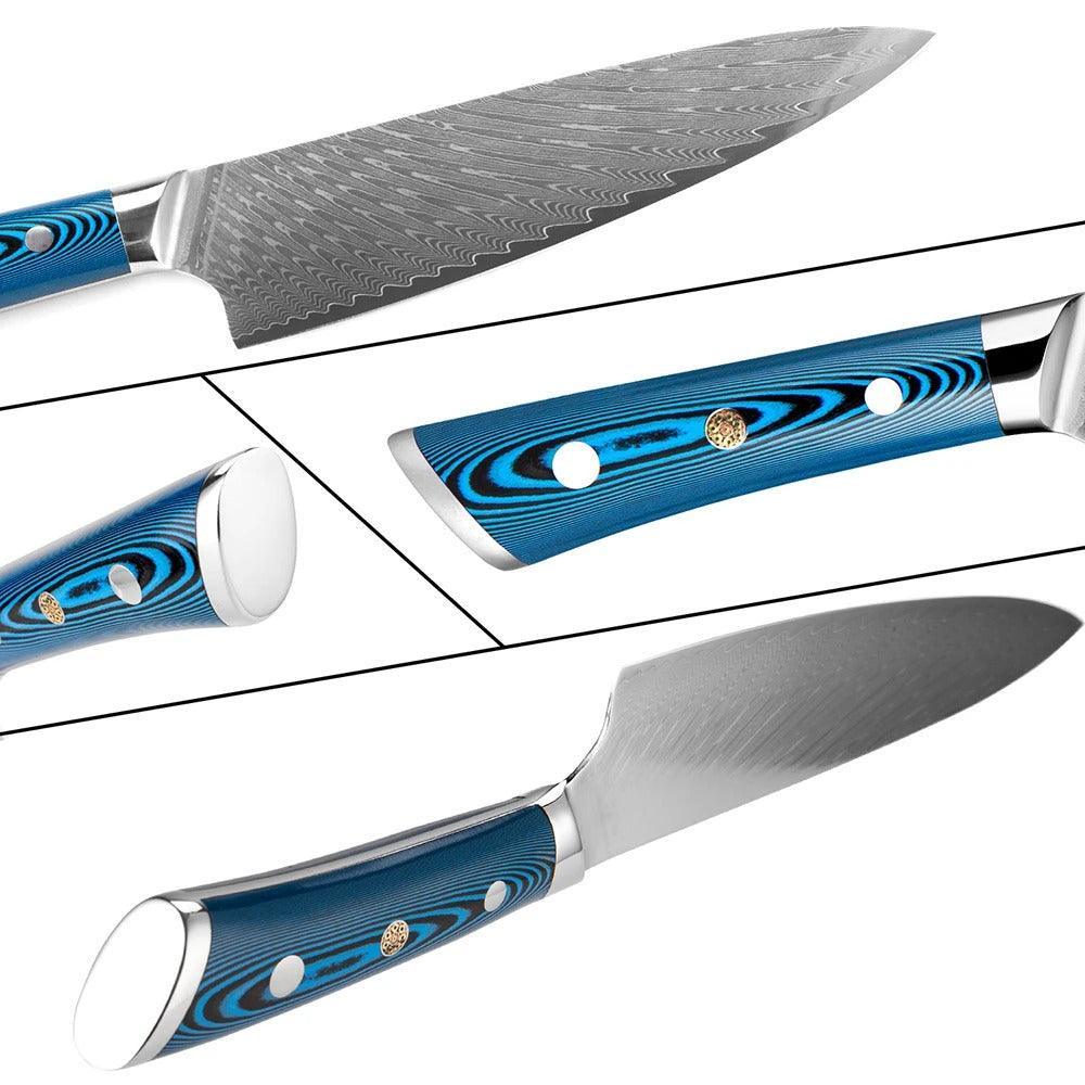 Faca Japonesa SuperSharp™ - Perfeição em Cada Corte com Aço Damasco!