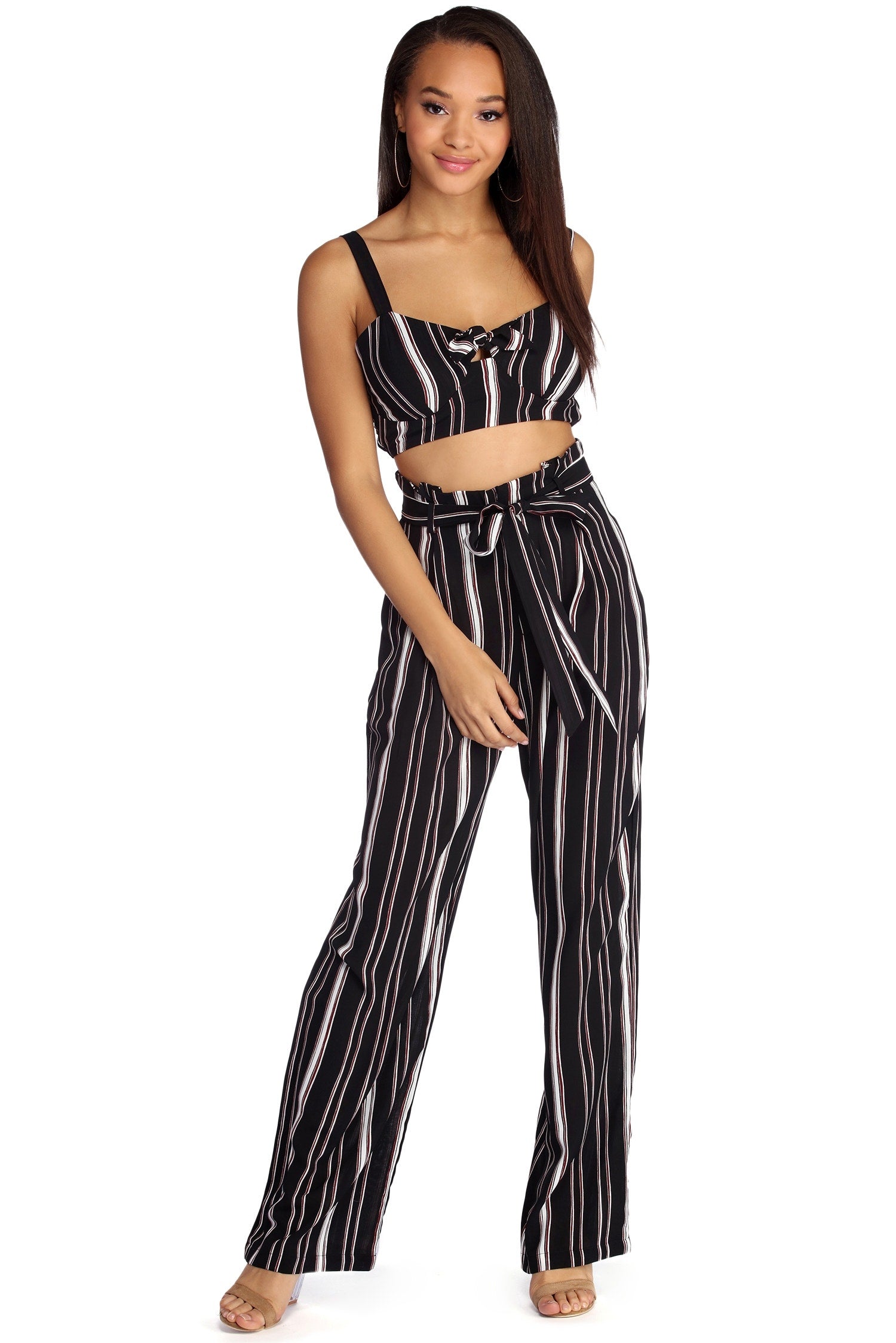 Set In Stripes Straight Leg Pants