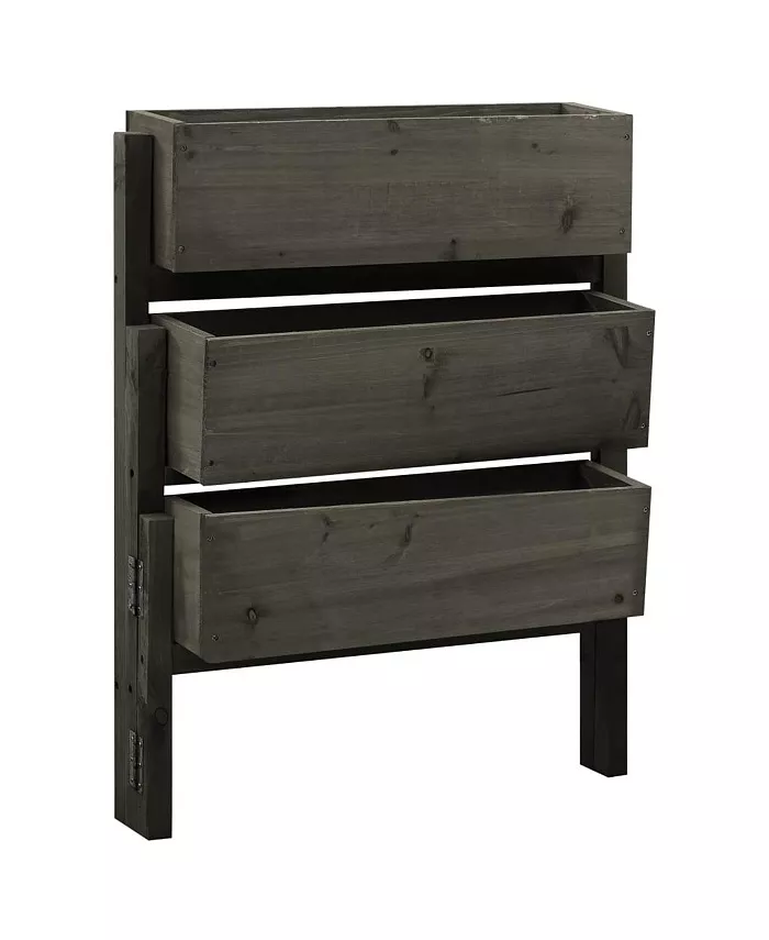 vidaXL Garden Folding Planter Gray 23.6