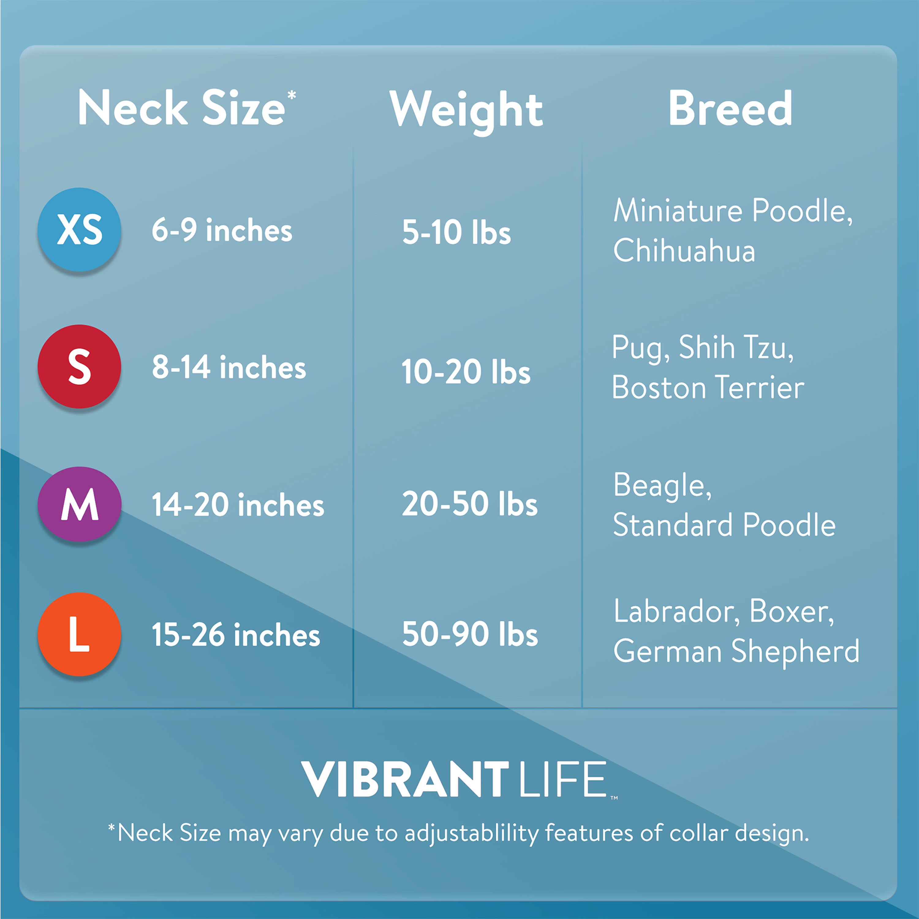 Vibrant Life Adjustable Rope Collar for Dogs， Multicolor， Large