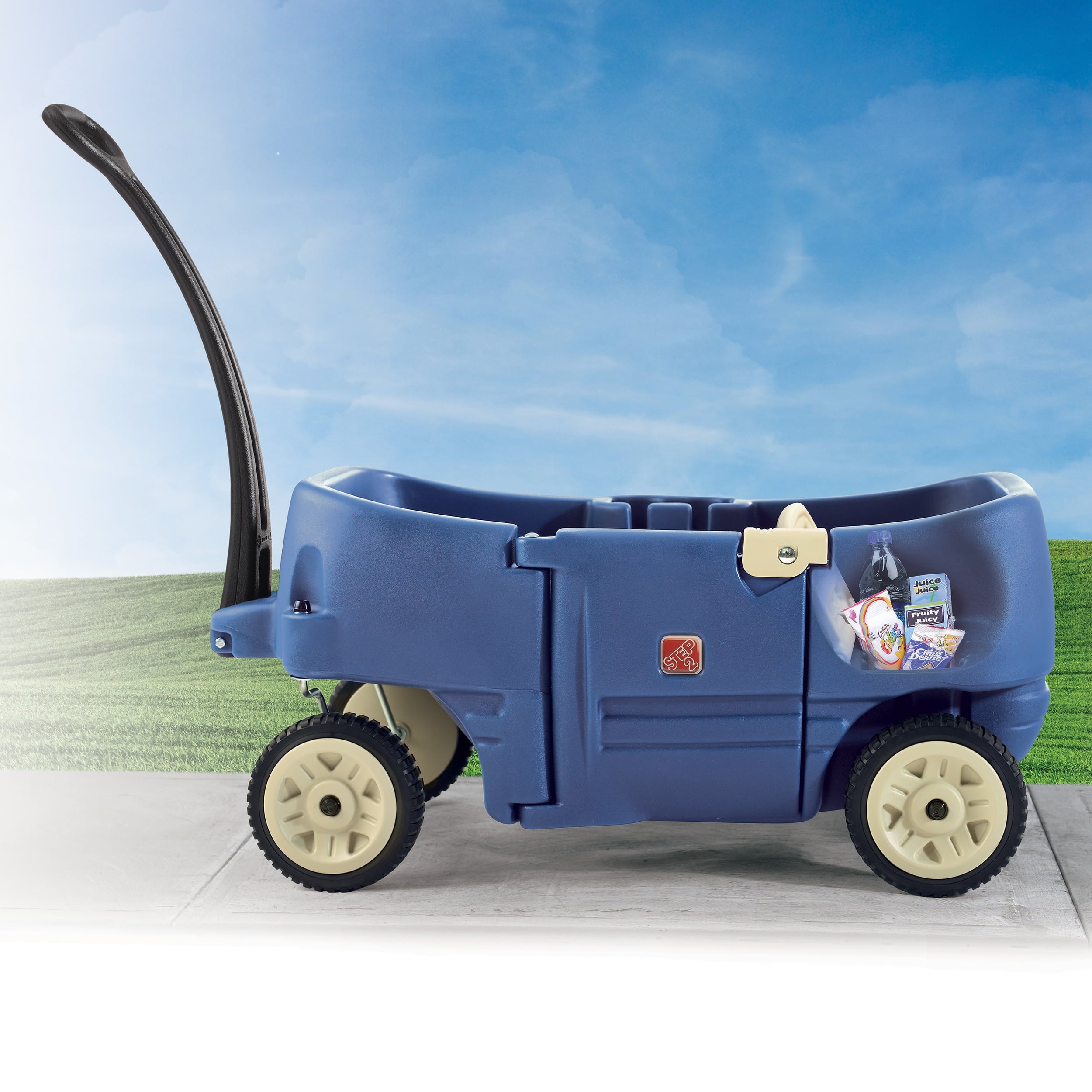 Step2 Wagon for Two Plus Pull Wagon for Kids， Blue