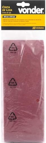 Cinta De Lixa, 100 Mm X 610 Mm, G 60, Pano Resinado, Com 10 Pe?as, Vonder.