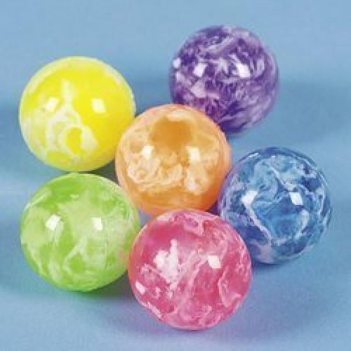 Neon Swirled Bouncing Balls - Party Favors - 48 Pieces