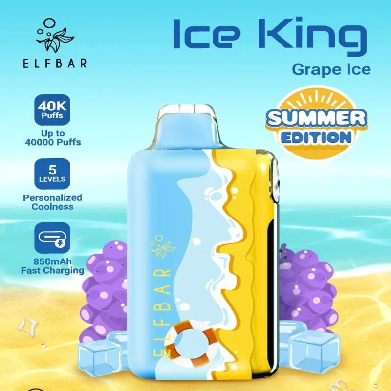 ❄️ ELFBAR Ice King Summer Edition – 40,000 Puffs & Refreshing Summer Enjoyment, Rechargeable