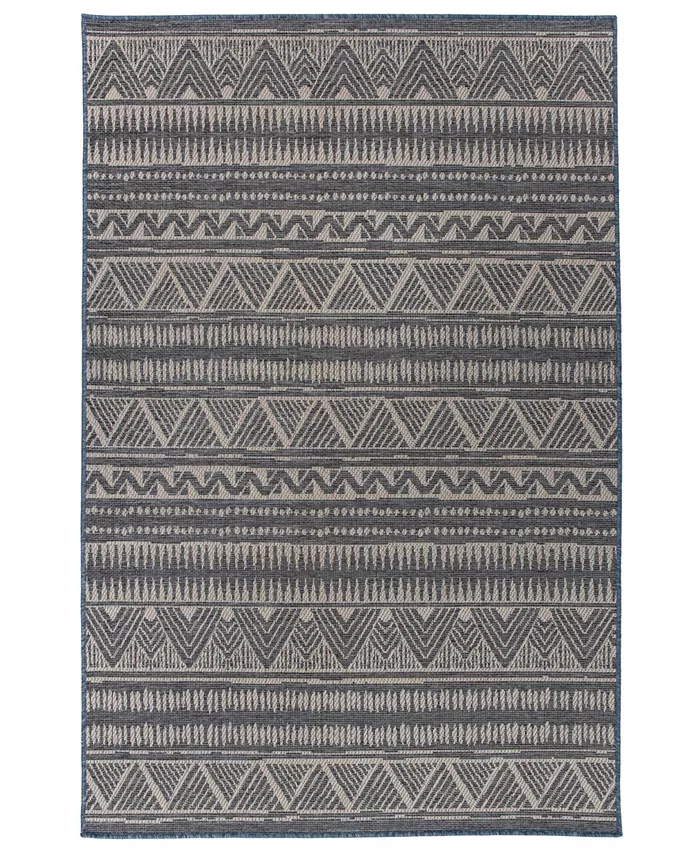 Main Street Rugs Nassau 404 Blue 5' x 7' Outdoor Area Rug