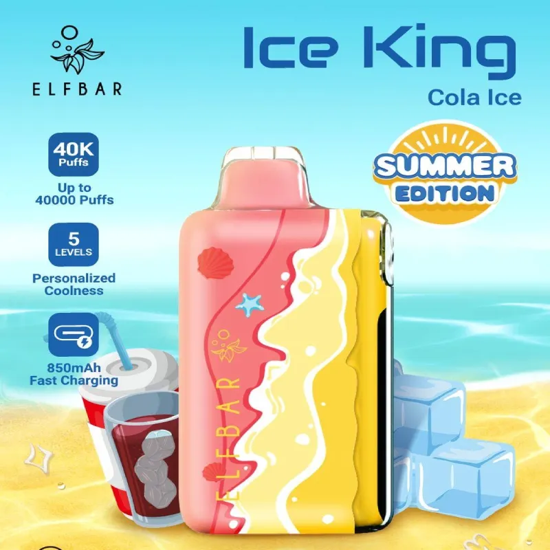 ❄️ ELFBAR Ice King Summer Edition – 40,000 Puffs & Refreshing Summer Enjoyment, Rechargeable