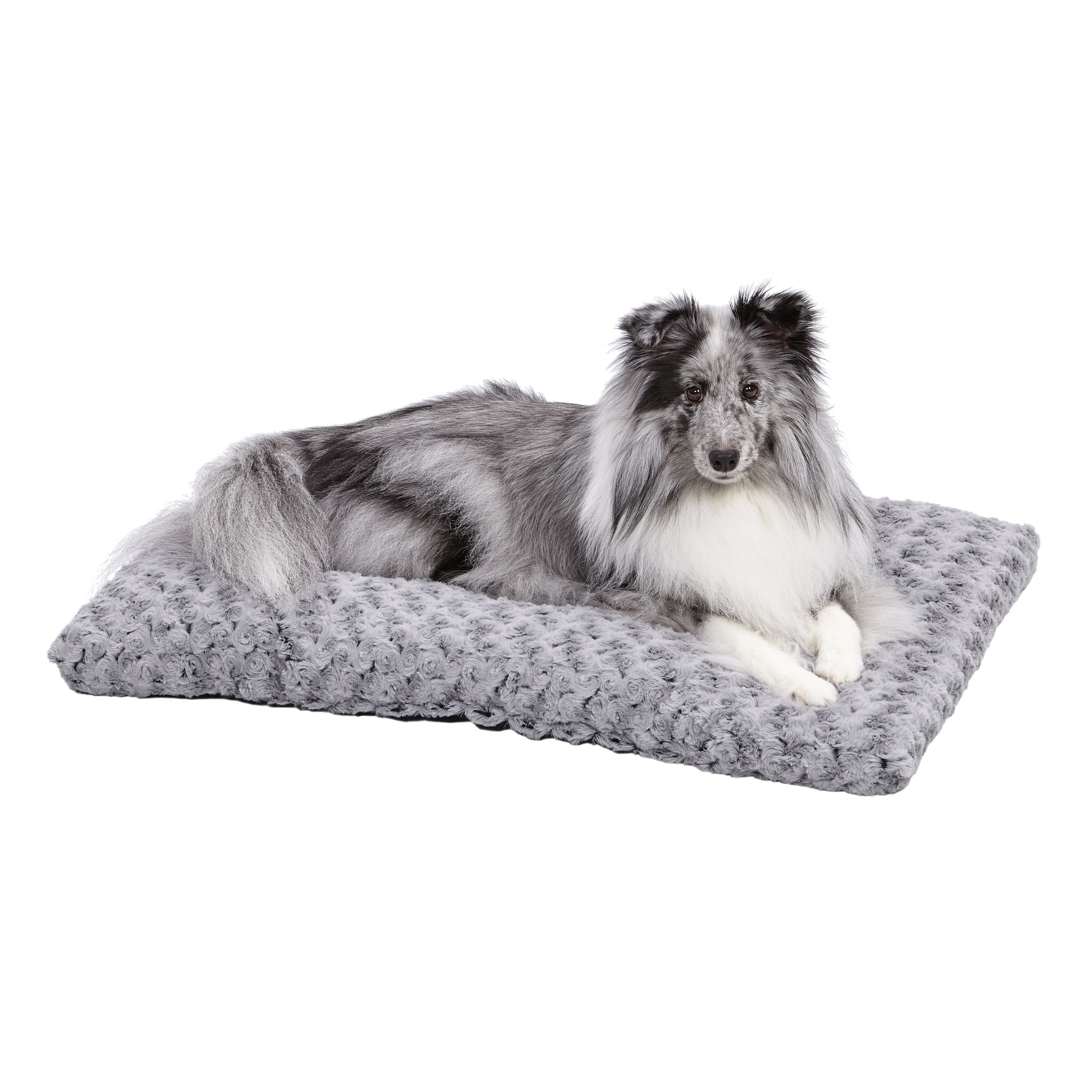 MidWest Quiet Time Dog Bed and Crate Mat， Deluxe Ombre Swirl， 30